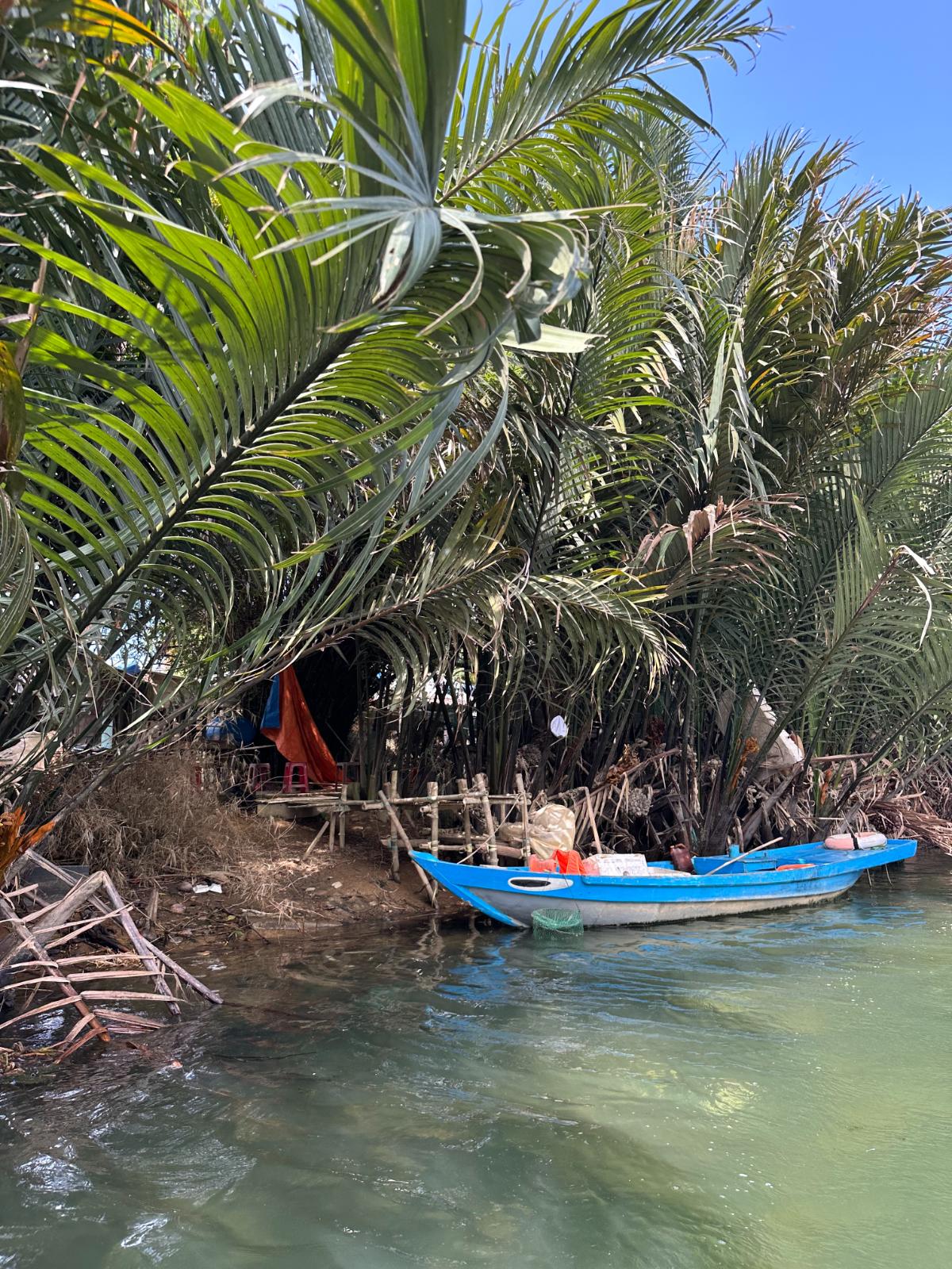 Nipa-Palmen-Wasserweg vom Korbboot aus gesehen, Namia River Retreat, Hoi An, Vietnam